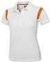 Ladies SS White Rib Shoulder Cool-Tek Polo Shirts