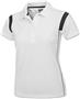 Ladies SS White Rib Shoulder Cool-Tek Polo Shirts