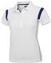 Ladies SS White Rib Shoulder Cool-Tek Polo Shirts