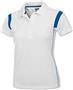 Ladies SS White Rib Shoulder Cool-Tek Polo Shirts