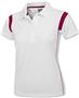 Ladies SS White Rib Shoulder Cool-Tek Polo Shirts