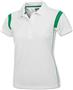 Ladies SS White Rib Shoulder Cool-Tek Polo Shirts