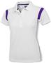 Ladies SS White Rib Shoulder Cool-Tek Polo Shirts