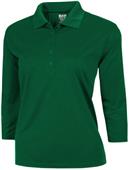 Baw Ladies 3/4 Sleeve Xtreme-Tek Polo Shirts Baw Ladies 3/4 Sleeve Xtreme-Tek Polo Shirts