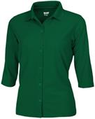 Baw Ladies 3/4 Sleeve Full Button Cool-Tek Polos
