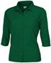 Ladies 3/4 Sleeve Full Button Cool-Tek Polo Shirts