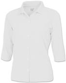 Baw Ladies 3/4 Sleeve Full Button Cool-Tek Polos