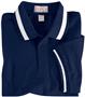 Adult SS Color Wide Stripe Collar Polo Shirts