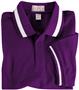 Adult SS Color Wide Stripe Collar Polo Shirts