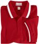 Adult SS Color Wide Stripe Collar Polo Shirts