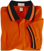 Baw Adult SS Color Wide Stripe Collar Polo Shirts