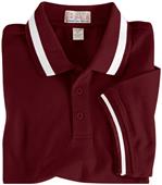 Baw Youth SS Color Wide Stripe Collar Polo Shirts
