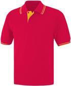Baw Adult Short Sleeve Contrast Placket Polo Shirt