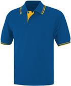 Baw Adult Short Sleeve Contrast Placket Polo Shirt