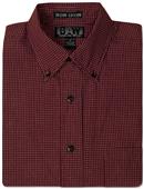 Baw Men's LS Mini Plaid Gingham Woven Shirts Baw Men's LS Mini Plaid Gingham Woven Shirts