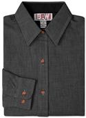 Baw Ladies LS Houndstooth Gingham Woven Shirts Baw Ladies LS Houndstooth Gingham Woven Shirts
