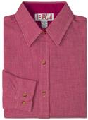 Baw Ladies LS Houndstooth Gingham Woven Shirts Baw Ladies LS Houndstooth Gingham Woven Shirts