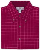 Baw Men's LS Window Pane Gingham Woven Shirts
