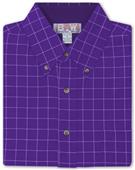Baw Men's LS Window Pane Gingham Woven Shirts