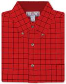 Baw Men's LS Window Pane Gingham Woven Shirts