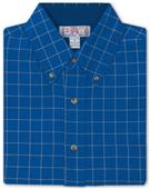 Baw Men's LS Window Pane Gingham Woven Shirts