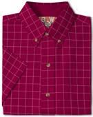 Baw Men's SS Window Pane Gingham Woven Shirts