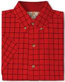 Baw Men's SS Window Pane Gingham Woven Shirts