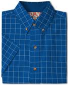 Baw Men's SS Window Pane Gingham Woven Shirts