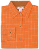 Baw Ladies LS Window Pane Gingham Woven Shirts