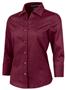 Ladies 3/4 Sleeve Diamond Dobby Gingham Blouses