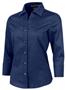 Ladies 3/4 Sleeve Diamond Dobby Gingham Blouses