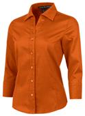 Baw Ladies 3/4 Sleeve Diamond Dobby Gingham Blouse