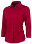 Ladies 3/4 Sleeve Diamond Dobby Gingham Blouses