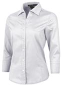 Baw Ladies 3/4 Sleeve Diamond Dobby Gingham Blouse