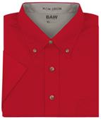 Baw Men's Short Sleeve Easy Care Twill Woven Shirt Baw Men's Short Sleeve Easy Care Twill Woven Shirt