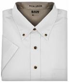 Baw Men's Short Sleeve Easy Care Twill Woven Shirt Baw Men's Short Sleeve Easy Care Twill Woven Shirt