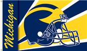 COLLEGIATE Michigan Wolverines Helmet 3' x 5' Flag COLLEGIATE Michigan Wolverines Helmet 3' x 5' Flag