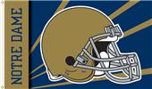 COLLEGIATE Notre Dame Helmet 3' x 5' Flag