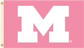 COLLEGIATE Michigan PINK 3' x 5' Flag