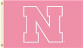 COLLEGIATE Nebraska PINK 3' x 5' Flag