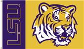 COLLEGIATE LSU Tigers - Tiger Head 3' x 5' Flag
