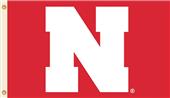 COLLEGIATE Nebraska Red w/Block "N" 3' x 5' Flag