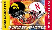 COLLEGIATE Iowa-Nebraska House Divided Flag