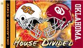 COLLEGIATE Oklahoma-Oklahoma St House Divided Flag COLLEGIATE Oklahoma-Oklahoma St House Divided Flag