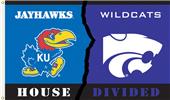 COLLEGIATE Kansas-Kansas State House Divided Flag COLLEGIATE Kansas-Kansas State House Divided Flag
