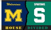 COLLEGIATE Michigan-Michigan St House Divided Flag
