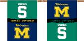 COLLEGIATE Michigan-Michigan St. Divided Banner