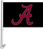 COLLEGIATE Alabama "A" on Black 11" x 18" Car Flag COLLEGIATE Alabama "A" on Black 11" x 18" Car Flag