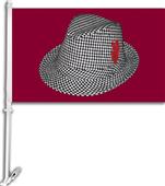 COLLEGIATE Houndstooth Hat 11" x 18" Car Flag