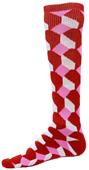 Red Lion Red/Pink/White Cube Athletic Socks Red Lion Red/Pink/White Cube Athletic Socks